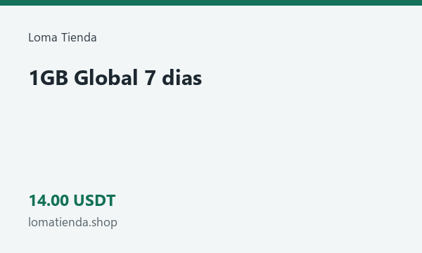 1GB Global 7 dias · 14 USDT