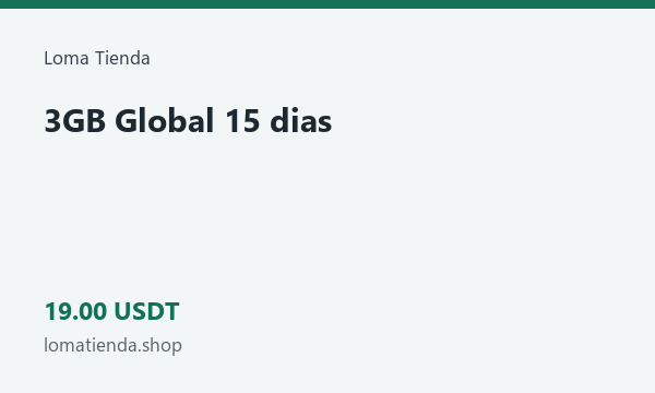 3GB Global 15 dias · 19 USDT